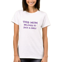 Customise kids names on shirt for Mum
