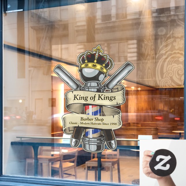 Customise King Royal Crown Barber Shop 2 (Cafe Window)
