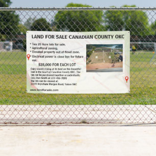 Customise Land Lot Property For Sale Logo Agent Banner