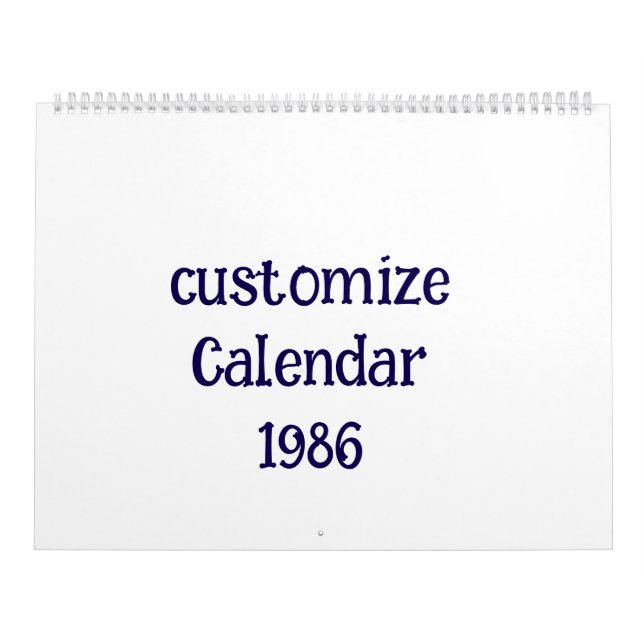 customise Large Calendar (Cover)