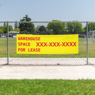 Customise Large For Lease Warehouse/Retail/Office Banner
