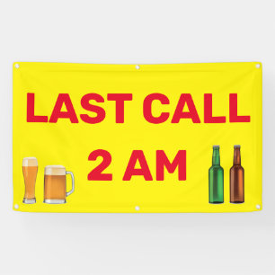 Customise Last Call 2AM Bar Pub Business Banner