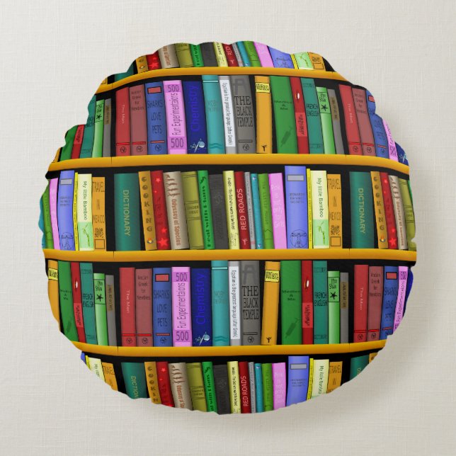 Customise Library Design Round Cushion (Front)
