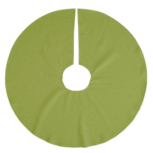 Customise Lime green grain background Brushed Polyester Tree Skirt (Front)