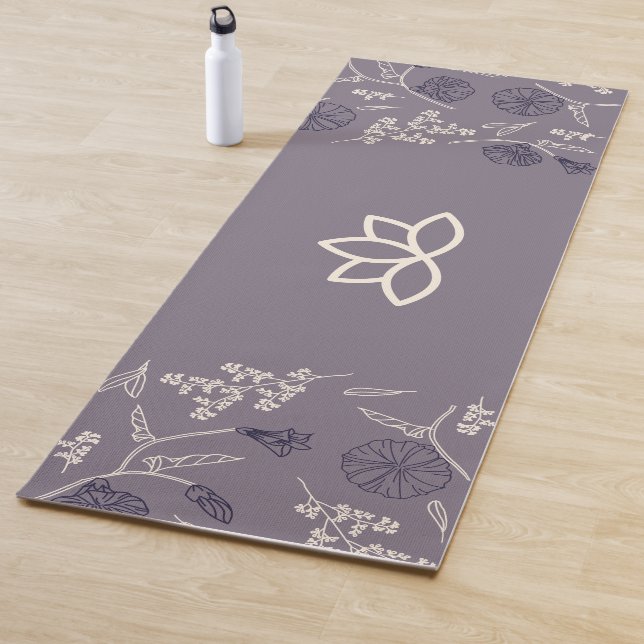 Customise Logo Modern Lotus  Yoga Mat (In Situ)