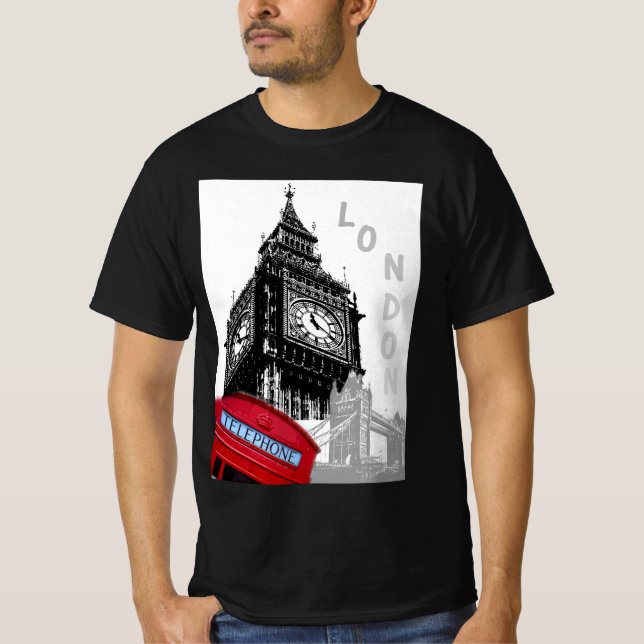 Customise London Big Ben Clock Tower Trendy T-Shirt (Front)