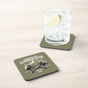 Customise Lumberjack Crossed Axes Way of Life Sinc Coaster