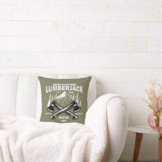 Customise Lumberjack Crossed Axes Way of Life Sinc Cushion