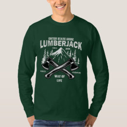 Customise Lumberjack Crossed Axes Way of Life Sinc T-Shirt