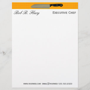 Customise ME Chef Santoku Knife Culinary Letterhead