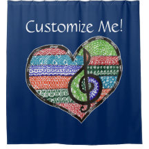 Customise Me Colourful Music Treble Clef Heart