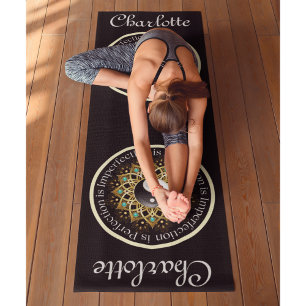 (Customise me) Yin Yang Black Workout, Pilates and Yoga Mat