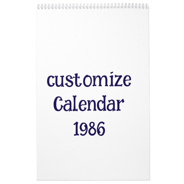 customise Medium Calendar (Cover)