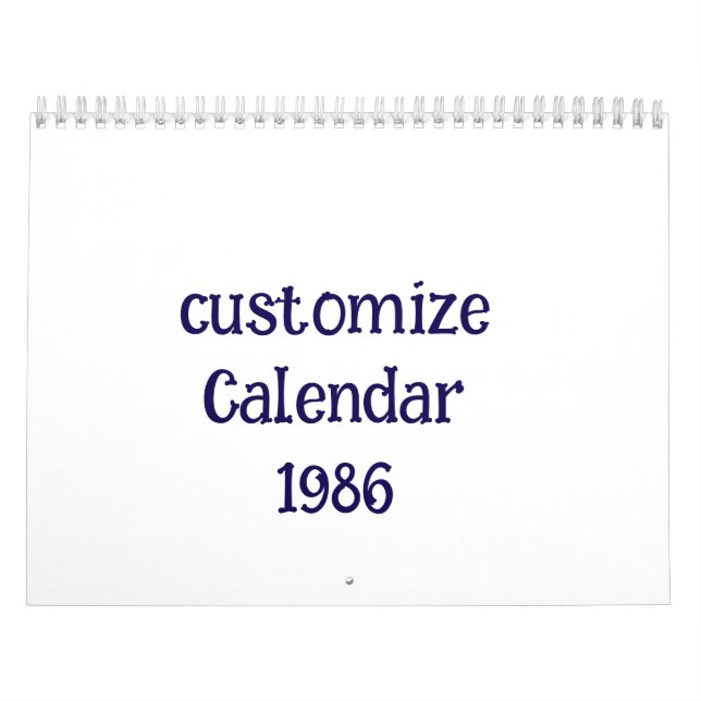 customise Medium Calendar (Cover)