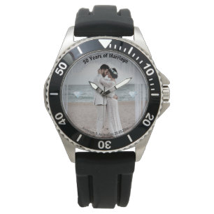 Customise Men's Photo Watch 50th Anniversary Gifts
