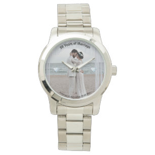 Customise Men's Photo Watch 50th Anniversary Gifts