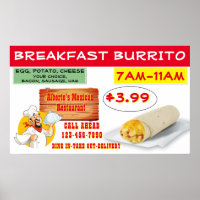 Customise Mexican Restaurant Breakfast Burrito