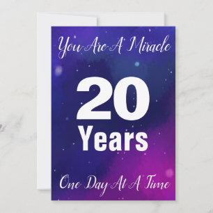 Customise Milestone 12 Step Recovery Anniversary Holiday Card