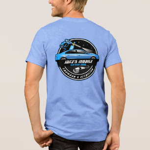 Customise Mobile Car Wash Detailing Blue Business  Tri-Blend Shirt