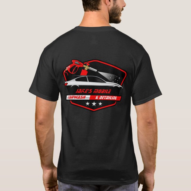 Customise Mobile Car Wash Detailing Business Tee (Back)
