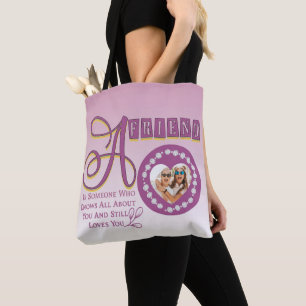 Customise Modern Best Friends Chic Quote  Tote Bag