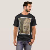 Customise Modern Elegant Pop Art Lion Head Black T-Shirt (Front Full)