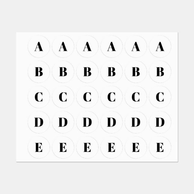 Customise monogram initial black white (Sheet)