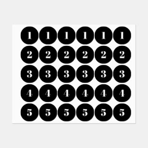 Customise monogram initial / number black white