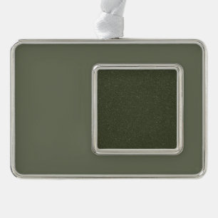 Customise Moss Green Glitter Framed Ornament