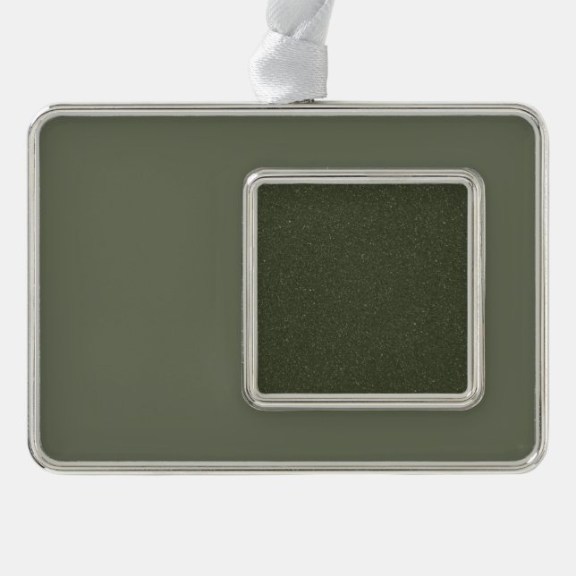 Customise Moss Green Glitter Framed Ornament (Front)