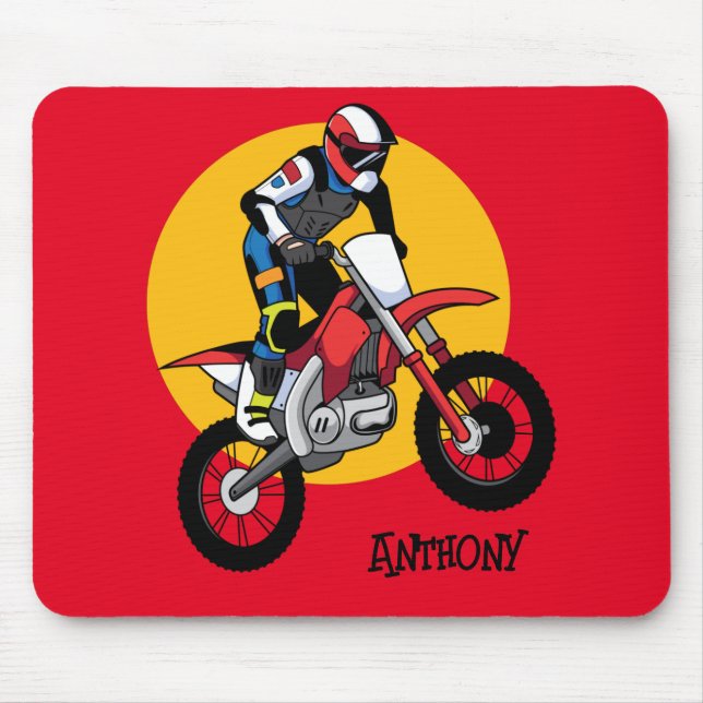 Customise Motorcycle Dirt Biking Gel Mouse Pad (Front)