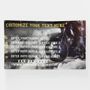 Customise Motorcycle Repair Shop Large  Banner