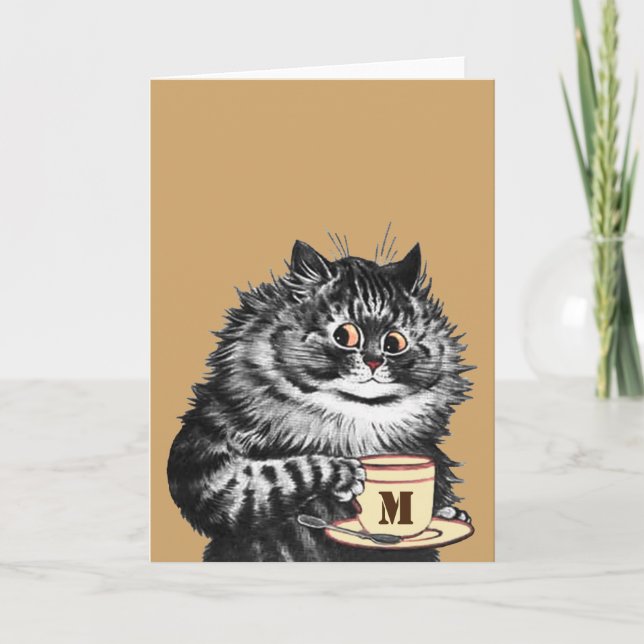 Customise Mug Initial, Louis Wain Card (Front)
