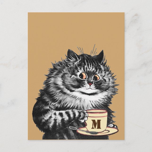 Customise Mug Initial, Louis Wain Postcard (Front)