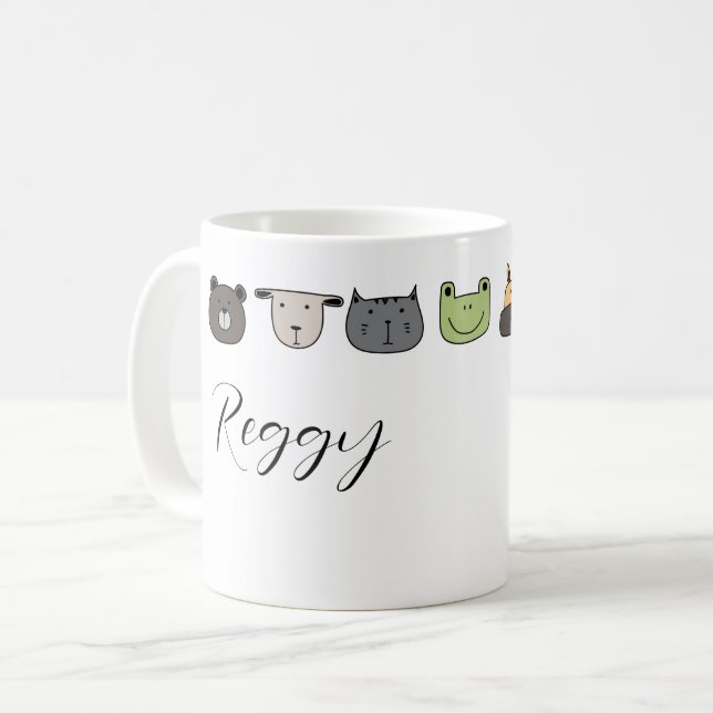 Customise Mugs - Animal Faces (Front Left)