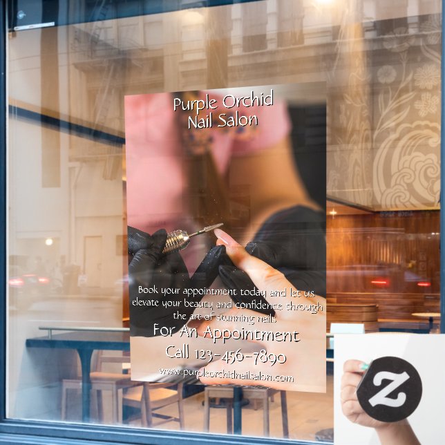 Customise Nail Salon Set of Nails Business (Cafe Window)