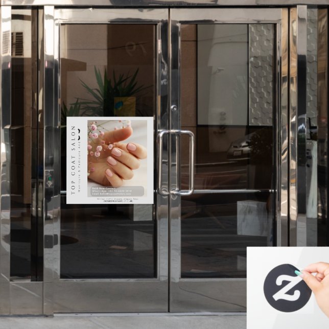 Customise Nails Pedicure And Eyelashes Promotional (Office Door)