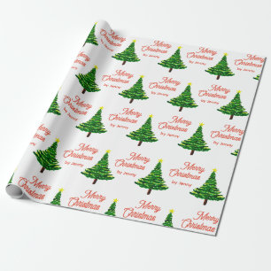 Customise name christmas wrapping paper