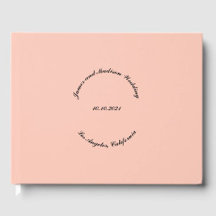 Customise Name, date, cherry blossom wedding Guest Book