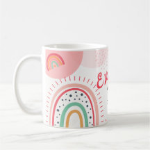 Customise Name Gratitude Rainbow Colour Coffee Mug