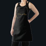 Customise Name & Initial Black White Gold Monogram Apron<br><div class="desc">Introducing our Customise Name & Initial Black White Gold Monogram collection – a bespoke fusion of sophistication and personalisation. Tailored for those who appreciate unique details, this collection allows you to add your name and initials to a timeless black and white palette, elegantly accented with gold monogramming. Whether you're looking...</div>