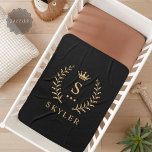 Customise Name & Initial Black White Gold Monogram Baby Blanket<br><div class="desc">Introducing our Customise Name & Initial Black White Gold Monogram collection – a bespoke fusion of sophistication and personalisation. Tailored for those who appreciate unique details, this collection allows you to add your name and initials to a timeless black and white palette, elegantly accented with gold monogramming. Whether you're looking...</div>