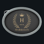 Customise Name & Initial Black White Gold Monogram Belt Buckle<br><div class="desc">Introducing our Customise Name & Initial Black White Gold Monogram collection – a bespoke fusion of sophistication and personalisation. Tailored for those who appreciate unique details, this collection allows you to add your name and initials to a timeless black and white palette, elegantly accented with gold monogramming. Whether you're looking...</div>