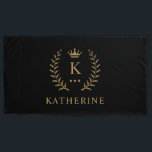 Customise Name & Initial Black White Gold Monogram Pillowcase<br><div class="desc">Introducing our Customise Name & Initial Black White Gold Monogram collection – a bespoke fusion of sophistication and personalisation. Tailored for those who appreciate unique details, this collection allows you to add your name and initials to a timeless black and white palette, elegantly accented with gold monogramming. Whether you're looking...</div>