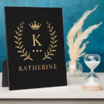 Customise Name & Initial Black White Gold Monogram Plaque<br><div class="desc">Introducing our Customise Name & Initial Black White Gold Monogram collection – a bespoke fusion of sophistication and personalisation. Tailored for those who appreciate unique details, this collection allows you to add your name and initials to a timeless black and white palette, elegantly accented with gold monogramming. Whether you're looking...</div>