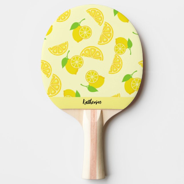 customise name lemon seamless  ping pong paddle (Front)