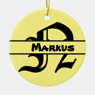 Customise Name Letter ornament 