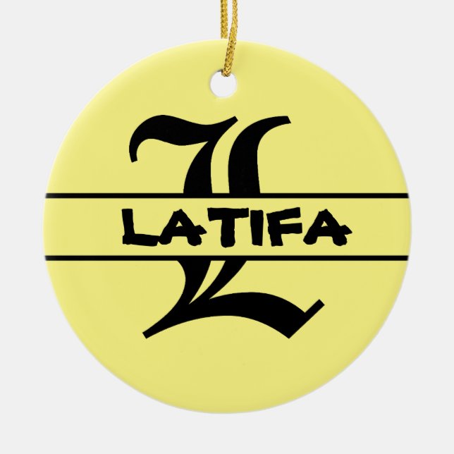 Customise Name Letter ornament  (Front)