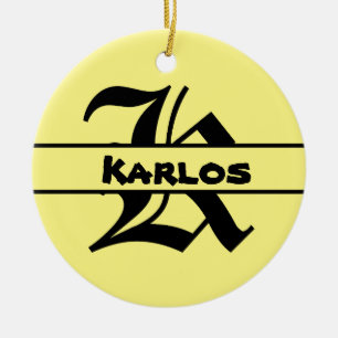 Customise Name Letter ornament 