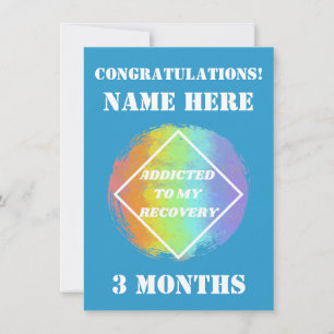 Customise Name/Milestone Addicted To My Recovery Holiday Card